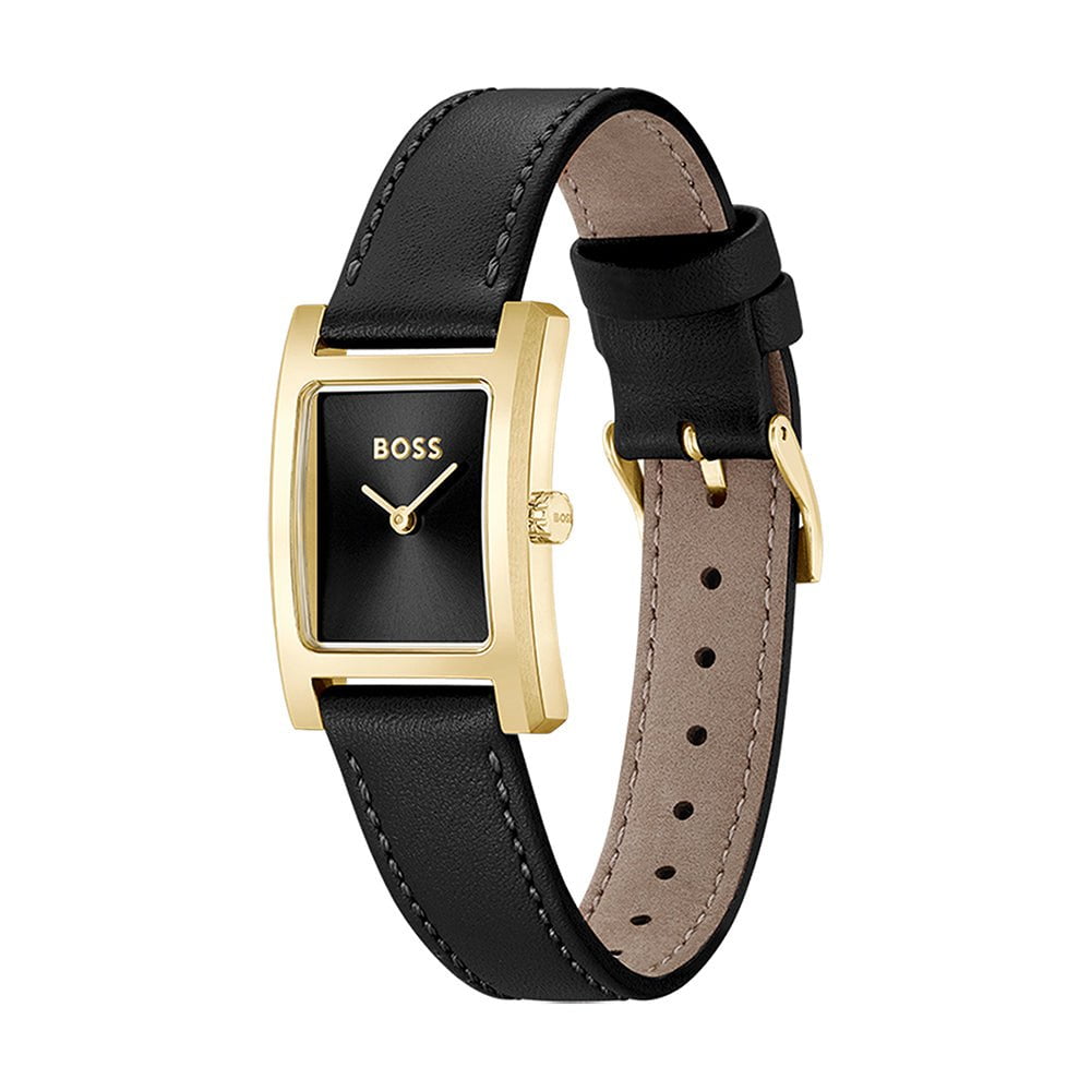 BOSS Montre BOSS Femme Lucy en Cuir Noir 1502742