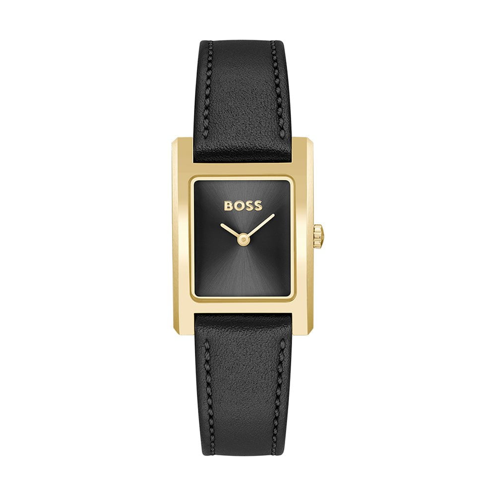 BOSS Montre BOSS Femme Lucy en Cuir Noir 1502742