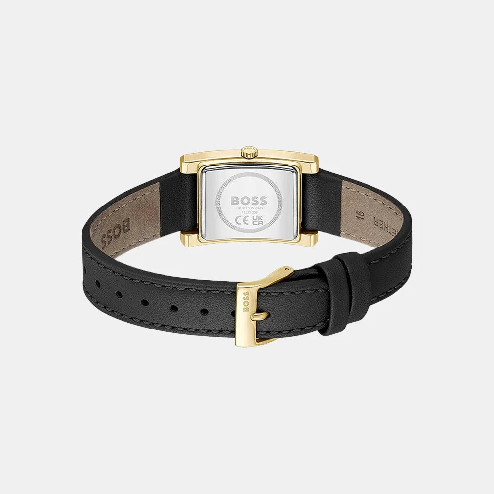 BOSS Montre BOSS Femme Lucy en Cuir Noir 1502742