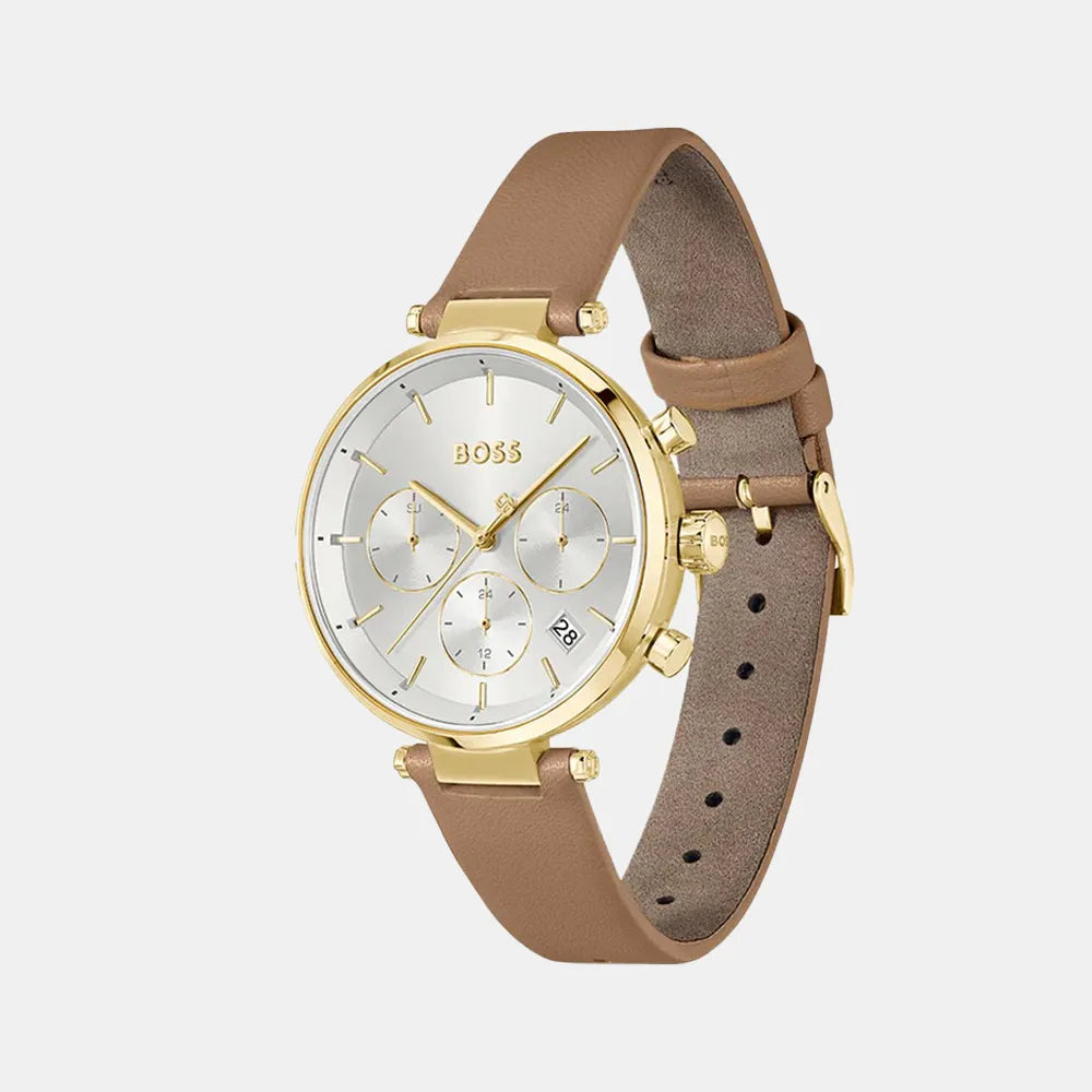 BOSS Montre BOSS Femme Majesty Sport en Cuir Marron 1502772