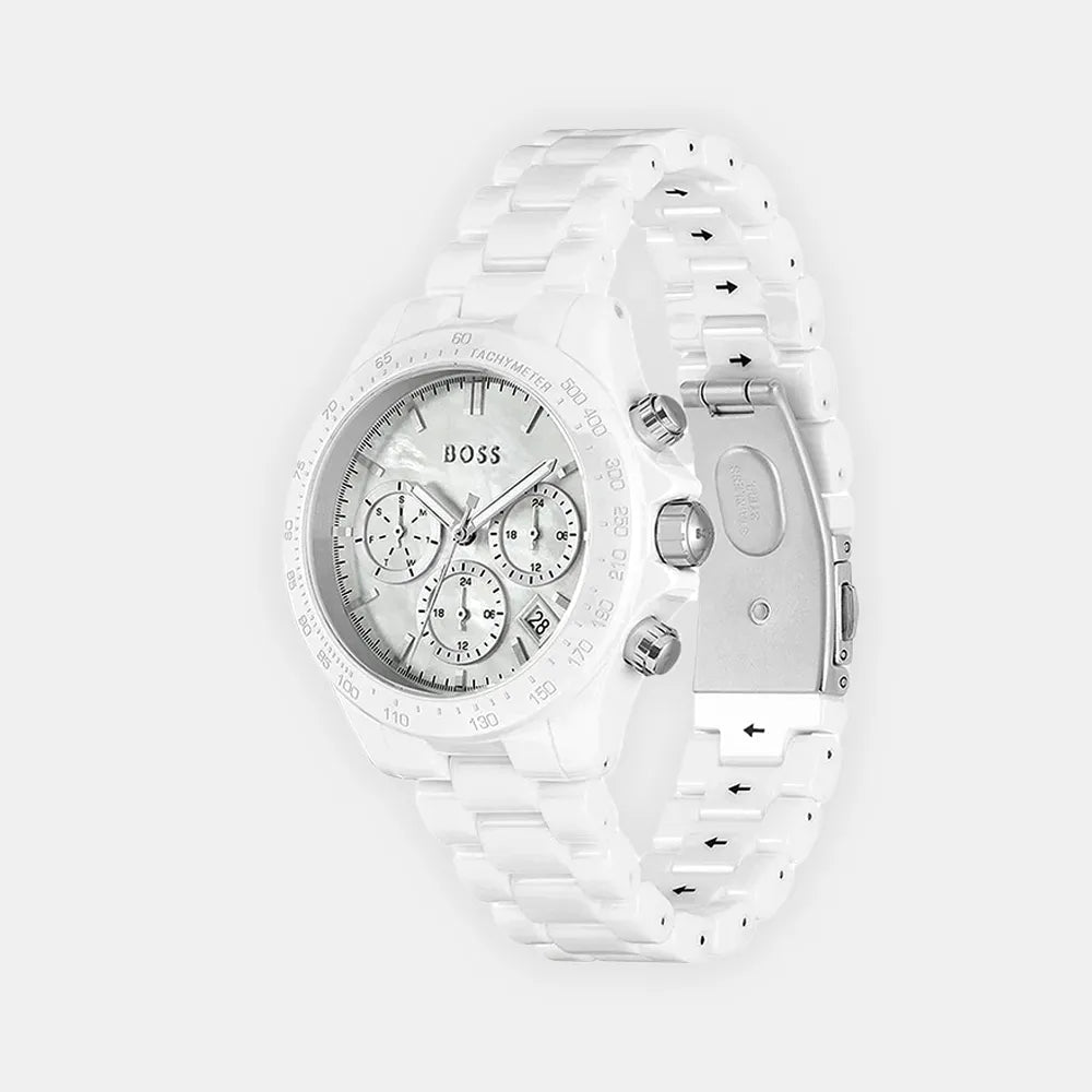 BOSS Montre BOSS Femme Novia Ceramic en Céramique Blanc 1502630