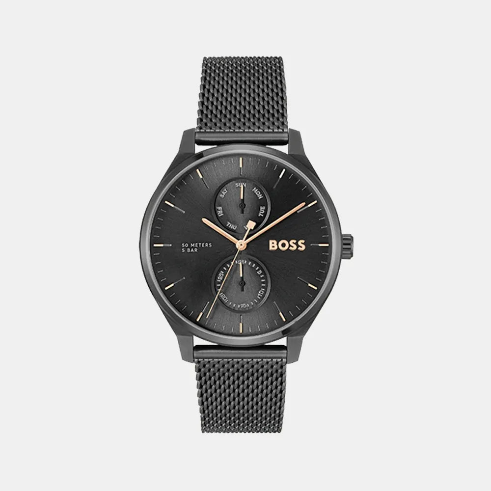 BOSS Montre BOSS Homme Business en Acier Milanais Noir 1514105