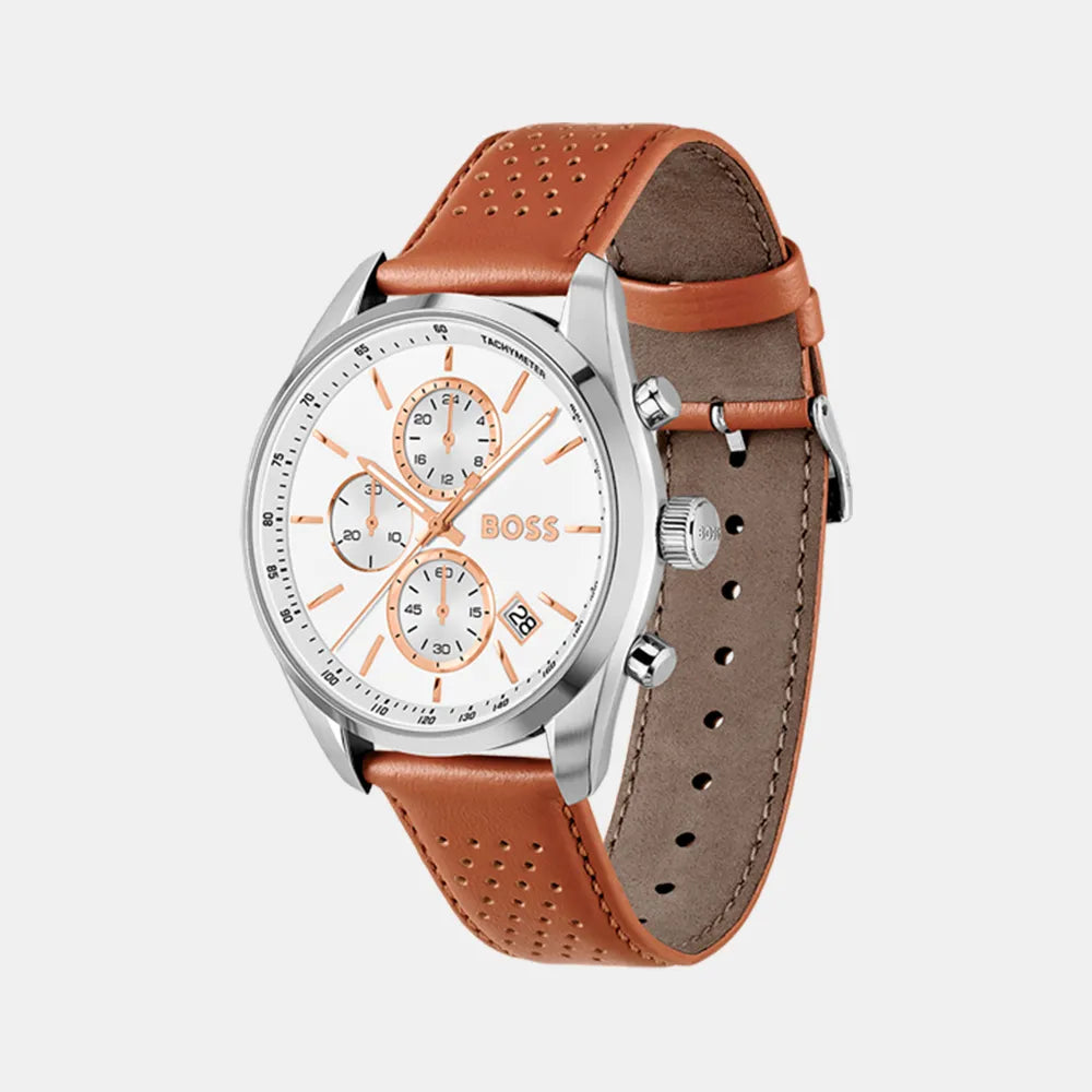 BOSS Montre BOSS Homme Grand prix 44 en Cuir Marron 1514313