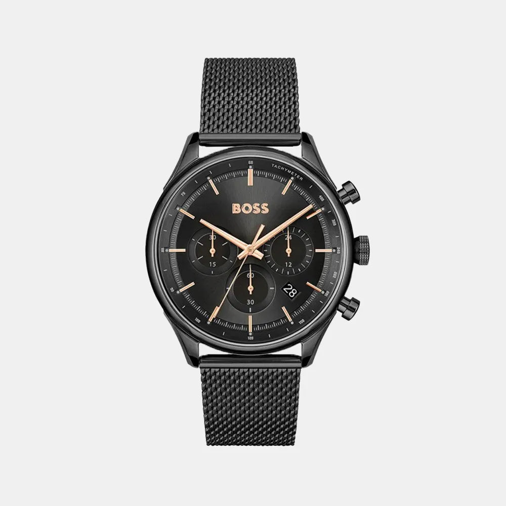 BOSS Montre BOSS Homme Gregor en Acier Milanais Noir 1514065