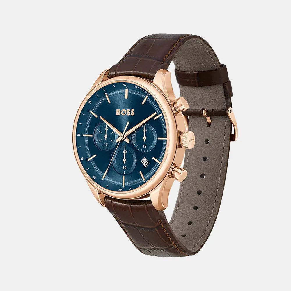 BOSS Montre BOSS Homme Gregor en Cuir Marron 1514050