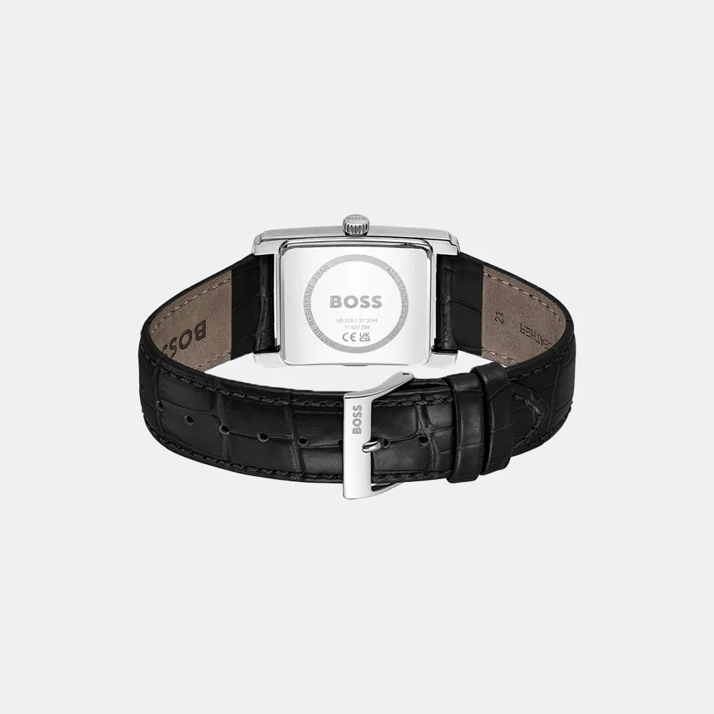 BOSS Montre BOSS Homme Principle Dress en Cuir Noir 1514277