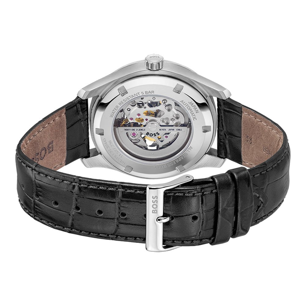 BOSS Montre BOSS Homme Principle Skeleton Automatique en Cuir 1514234