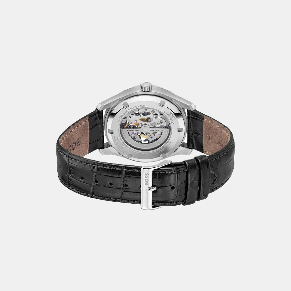 BOSS Montre BOSS Homme Principle Skeleton Automatique en Cuir 1514234