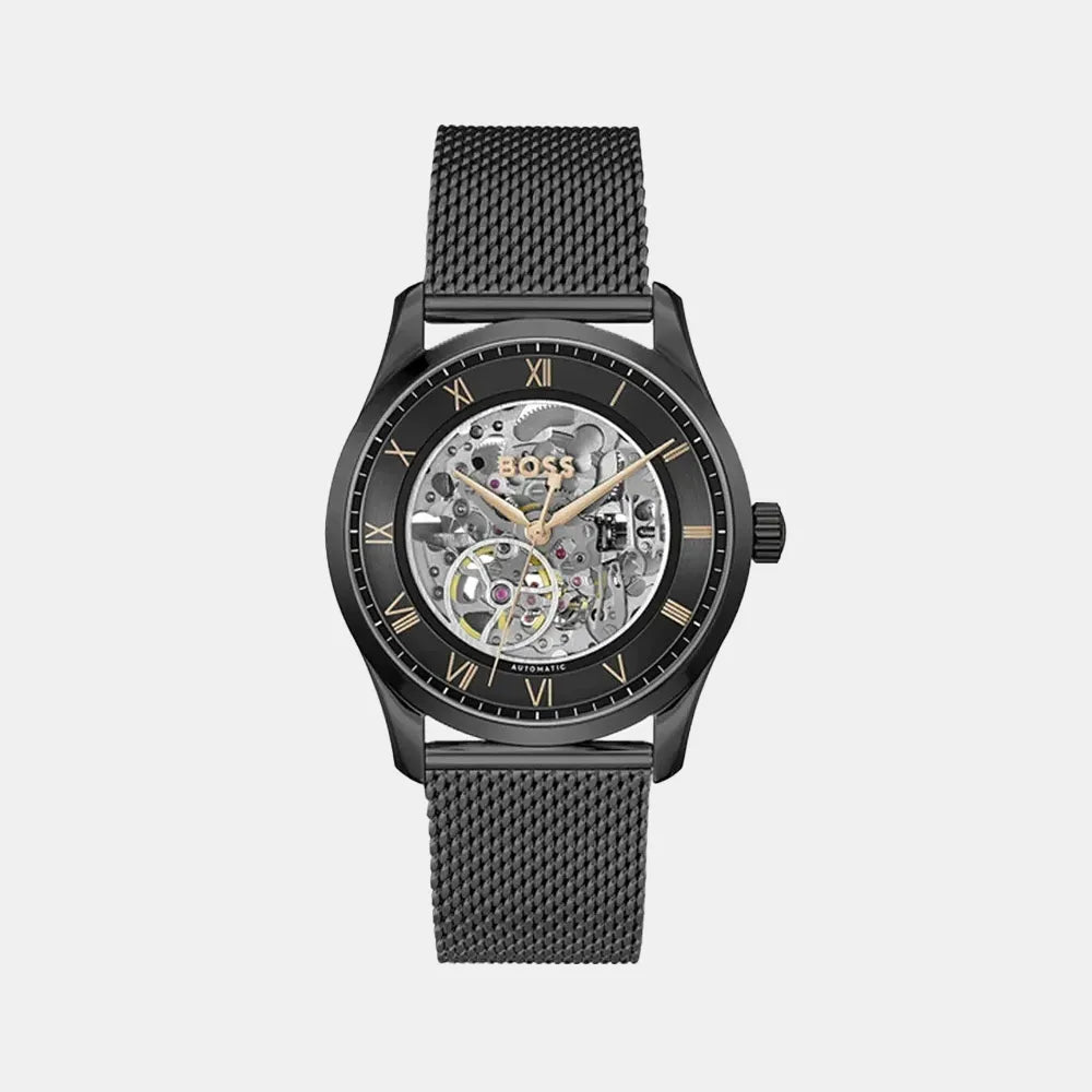 BOSS Montre BOSS Homme Skeleton Automatique en Acier Noir 1514255