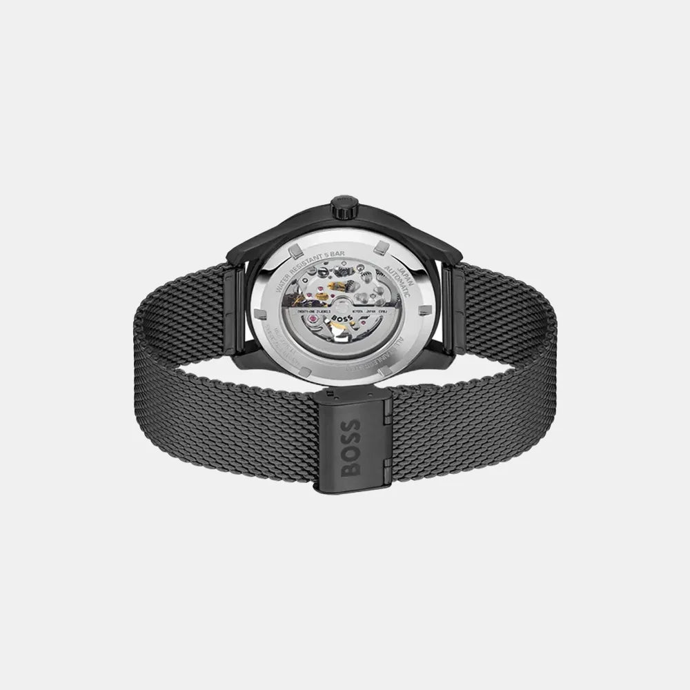 BOSS Montre BOSS Homme Skeleton Automatique en Acier Noir 1514255