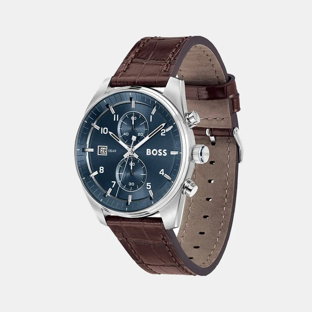 BOSS Montre BOSS Homme Skytraveller Chronographe en Cuir 1514194