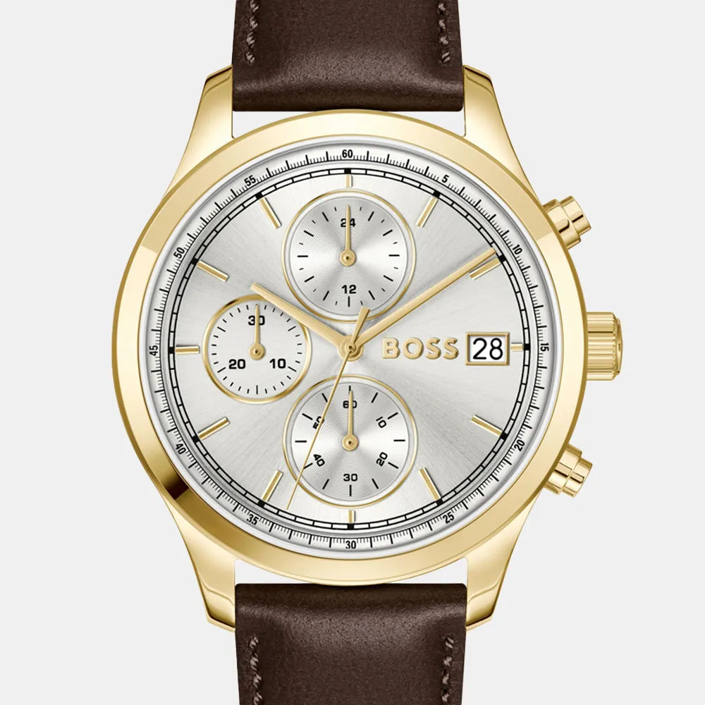 BOSS Montre BOSS Homme Stratus en Cuir Marron 1514327