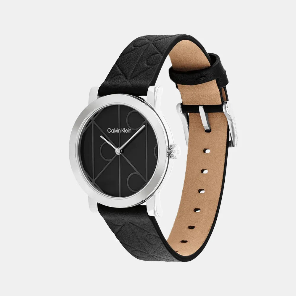 CALVIN KLEIN Montre CALVIN KLEIN Femme CK Monogram en Cuir Noir 25100128
