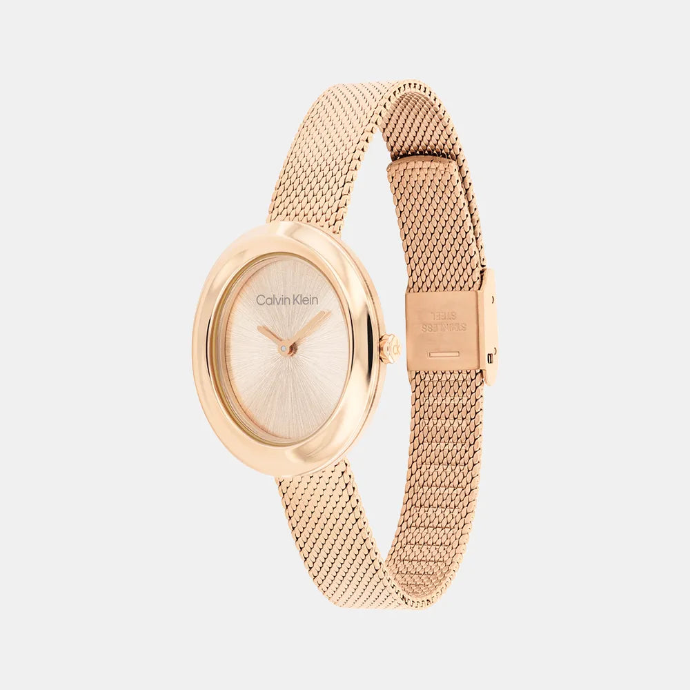 CALVIN KLEIN Montre CALVIN KLEIN Femme Twisted Bezel en Acier Rose Doré 25100153