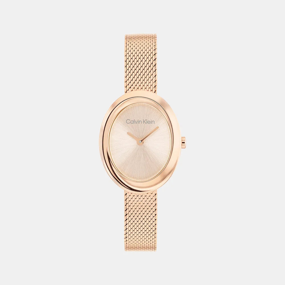 CALVIN KLEIN Montre CALVIN KLEIN Femme Twisted Bezel en Acier Rose Doré 25100153