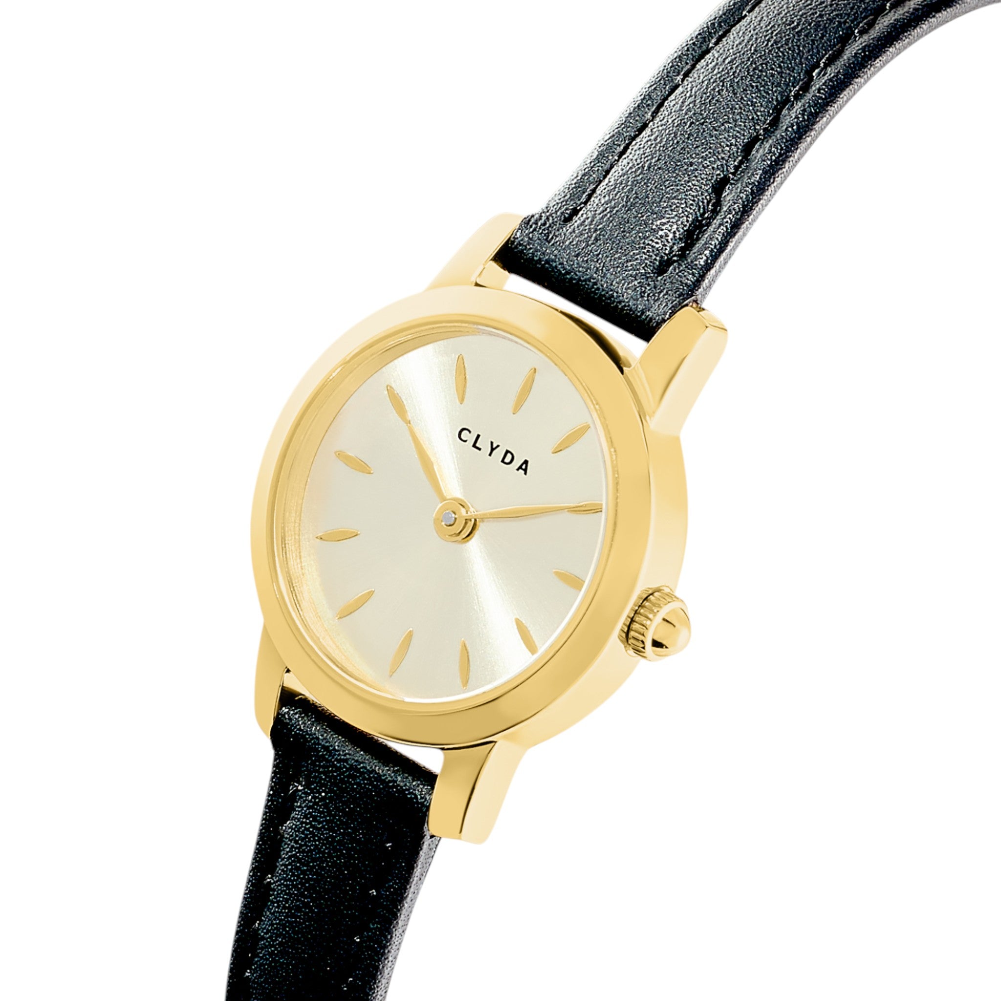 CLYDA Montre CLYDA Femme Emma en Cuir Noir CLA835DBM