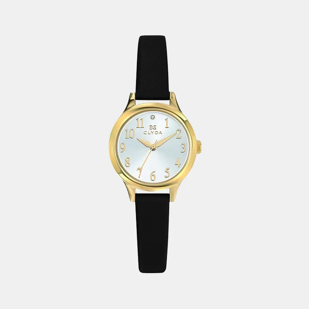 CLYDA Montre CLYDA Femme Josephine en Cuir Noir CLA0767PTAN