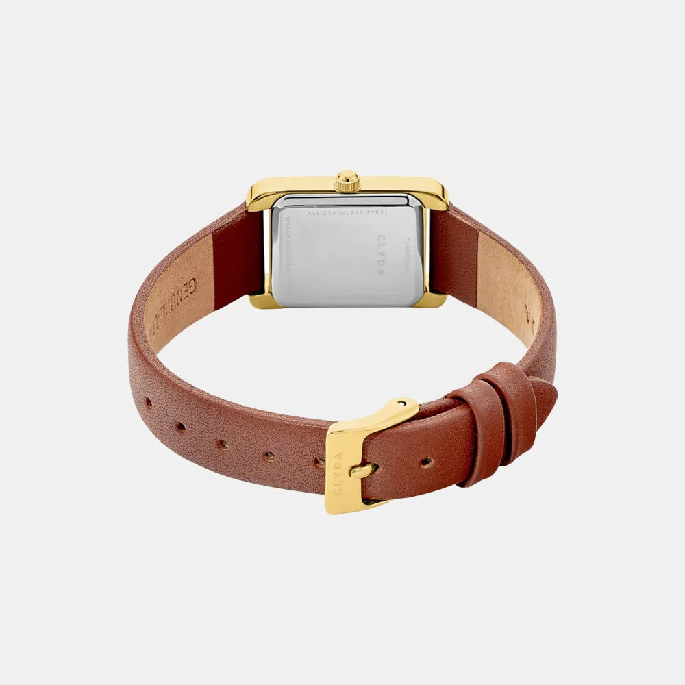 CLYDA Montre CLYDA Femme Lalie en Cuir Marron CLA833DDM