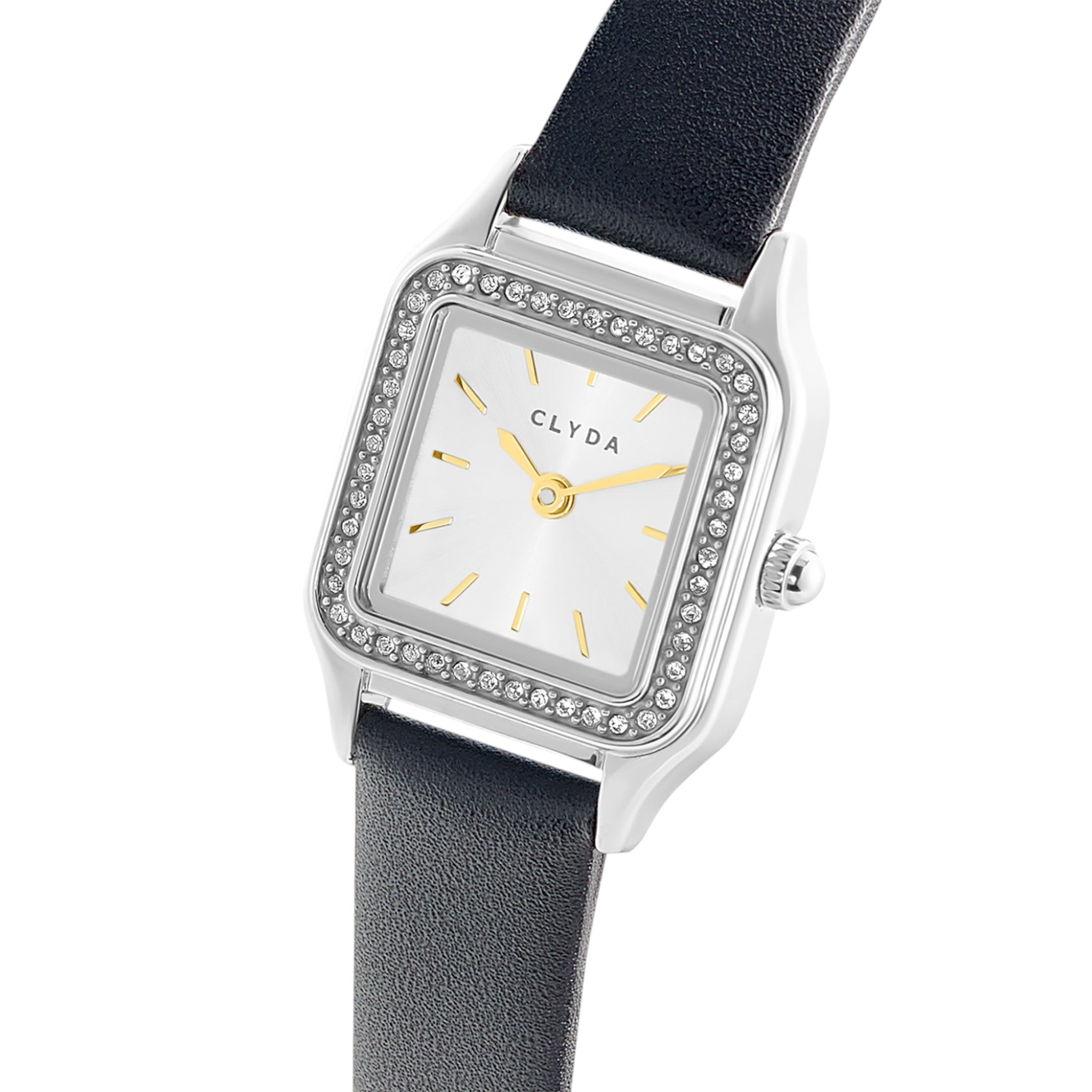 CLYDA Montre CLYDA Femme Serena en Cuir Noir CLA828AAN