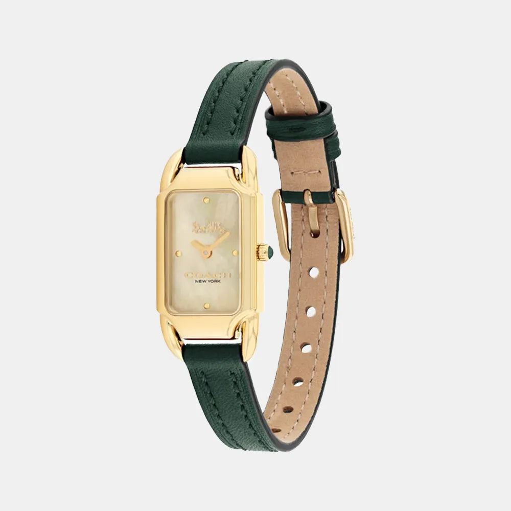 COACH Montre COACH Femme Cadie en Cuir Vert 14504350