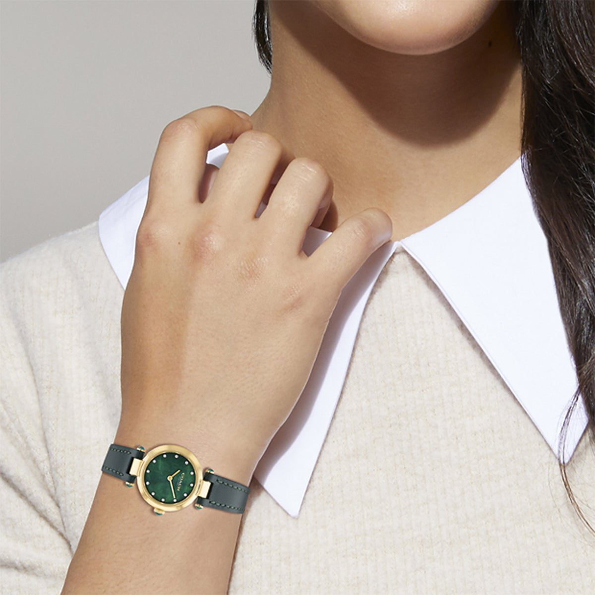 COACH Montre COACH Femme Cary en Cuir Vert 14503951