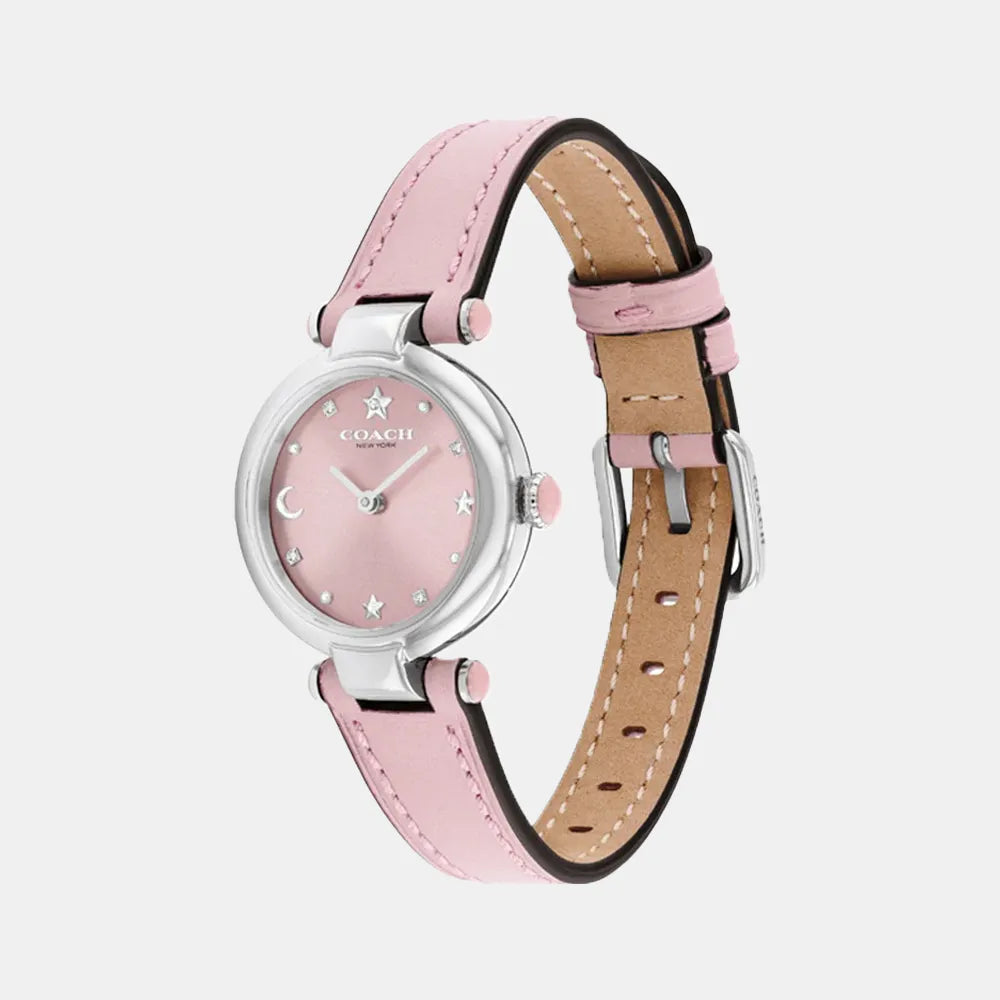 COACH Montre COACH Femme Cary en Cuire Rose 14504458