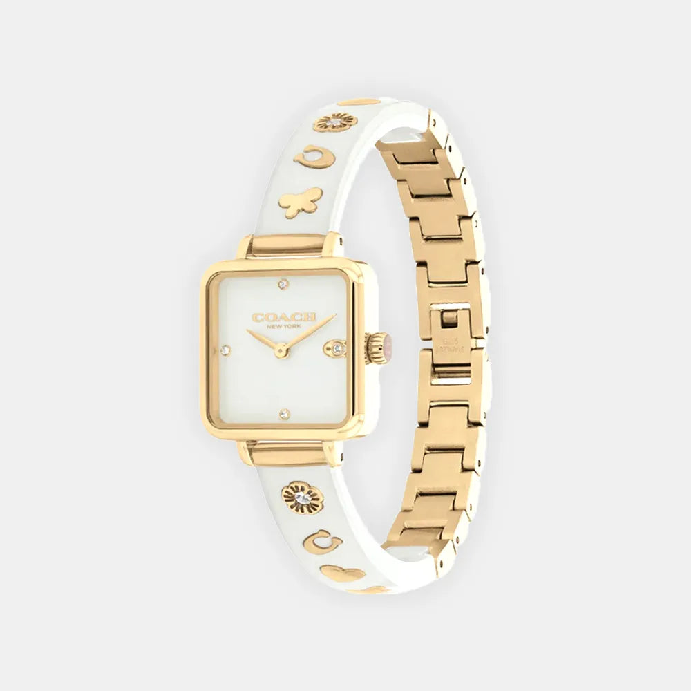 COACH Montre COACH Femme Cass en Cuir Blanc 14504308