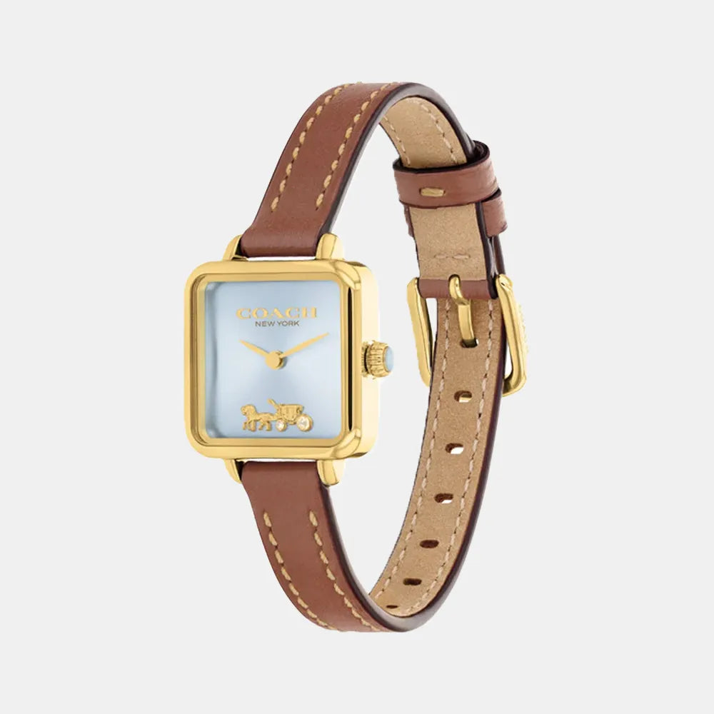 COACH Montre COACH Femme Cass en Cuir Marron 14504231