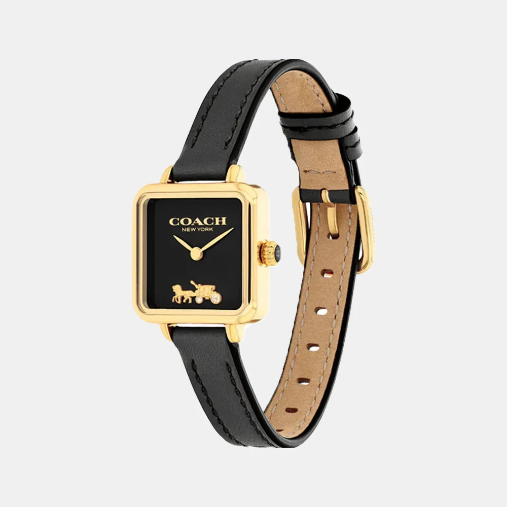 COACH Montre COACH Femme Cass en Cuir Noir 14504225