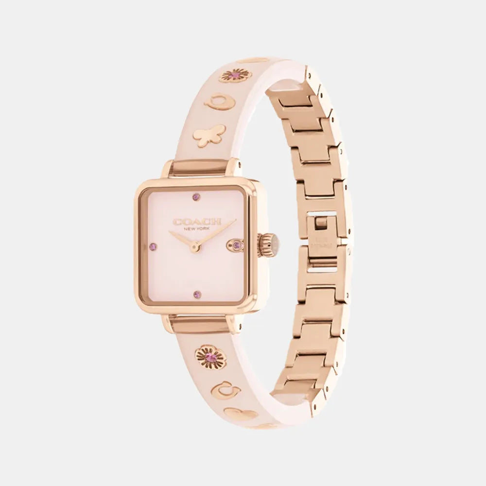 COACH Montre COACH Femme Cass en Cuir Rose 14504309