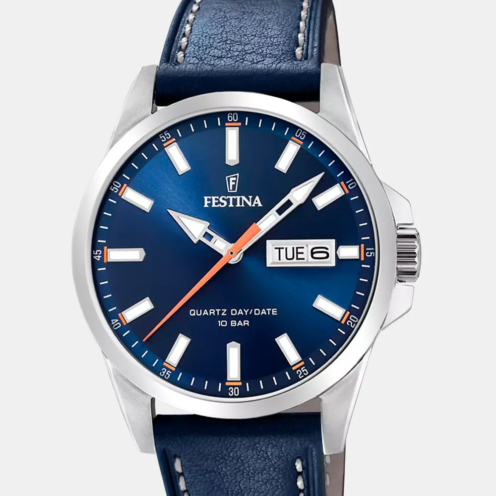 FESTINA Montre FESTINA Homme Classique en Cuir Bleu F20358/3