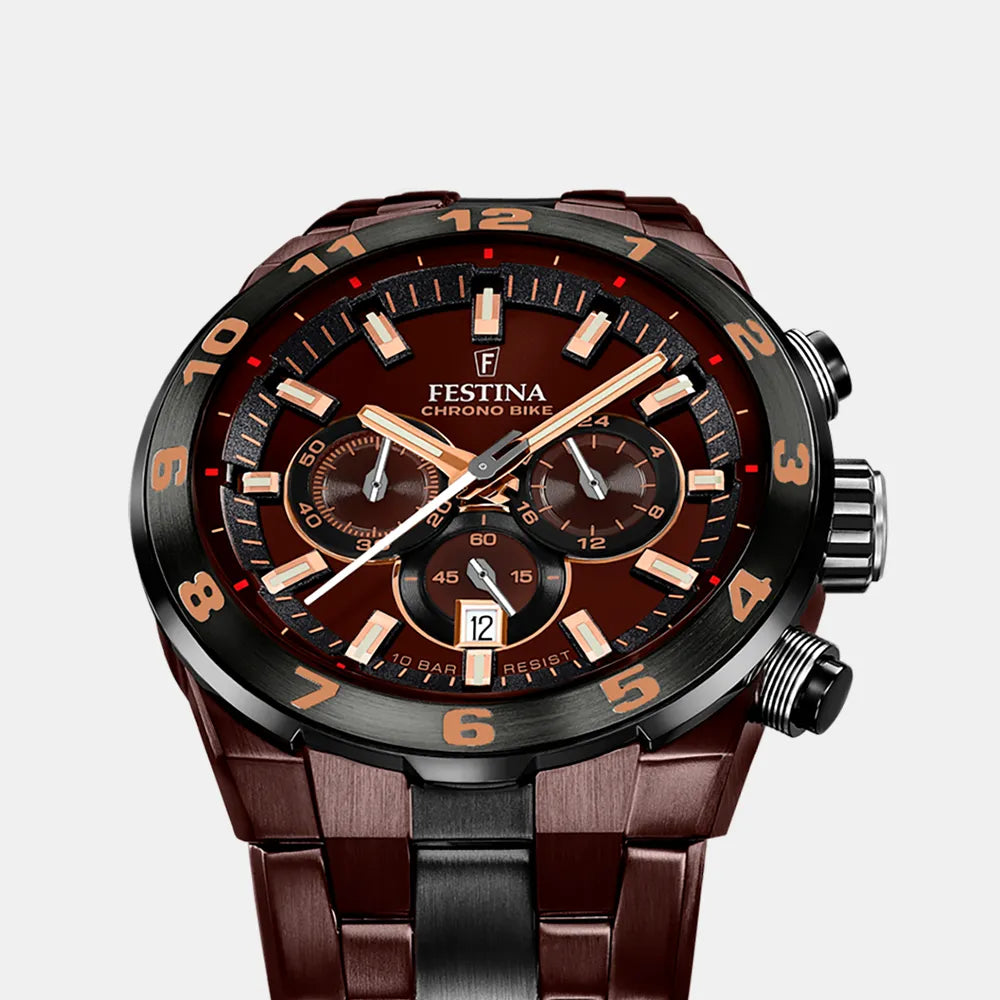 FESTINA Montre FESTINA Homme The Chrono Bike en Acier Marron F20708/1