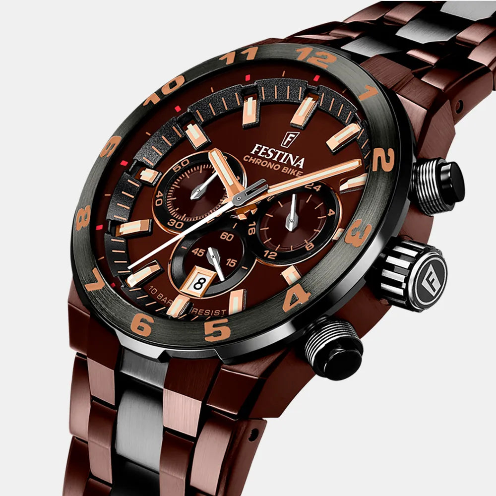 FESTINA Montre FESTINA Homme The Chrono Bike en Acier Marron F20708/1