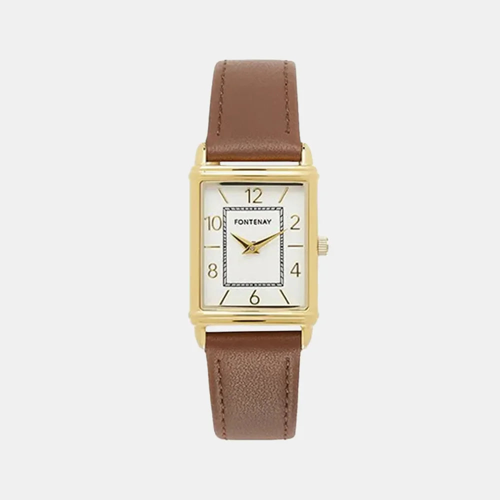 FONTENAY Montre FONTENAY Femme Angie en Cuir Marron FPD00102