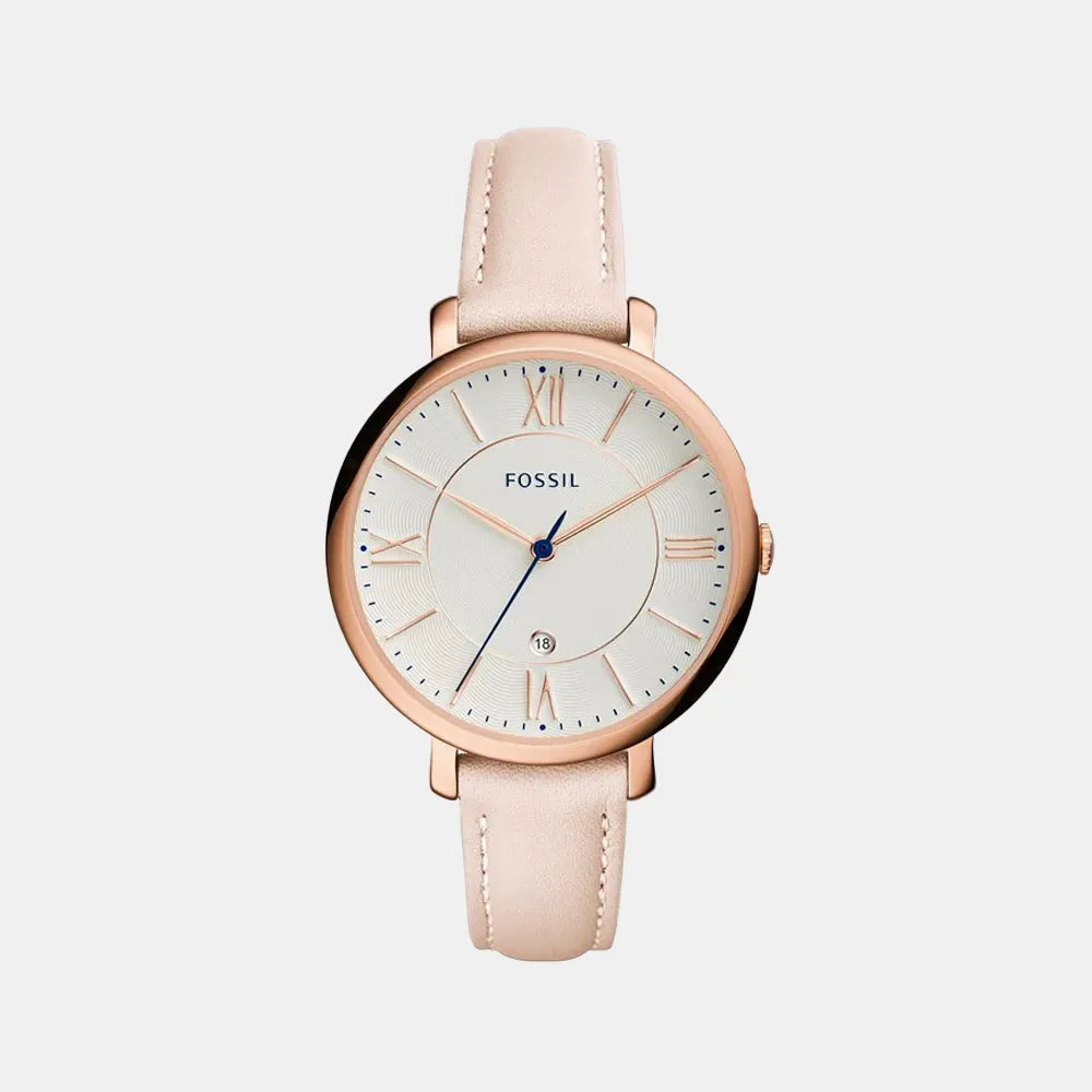 FOSSIL Montre FOSSIL Femme Jacqueline en Cuir Rose ES3988