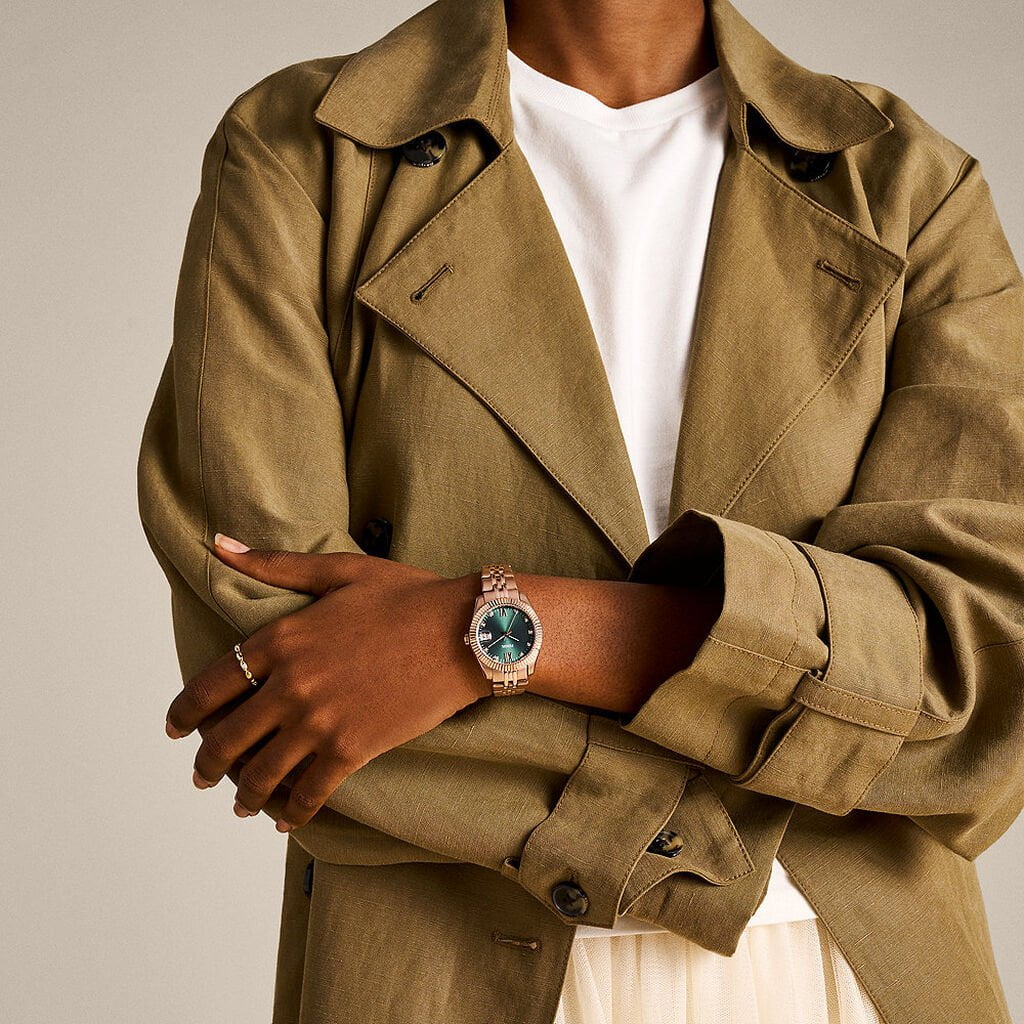 FOSSIL Montre FOSSIL Femme Scarlette en Acier Doré Rose ES5369