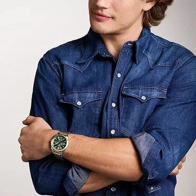 FOSSIL Montre FOSSIL Homme Everett Chronographe en Acier FS6106