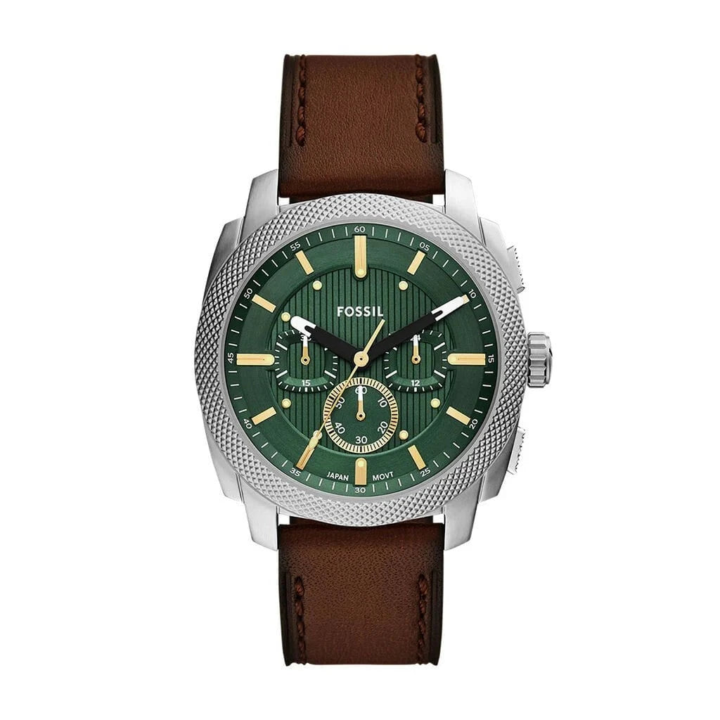 FOSSIL Montre FOSSIL Homme Machine Chronographe en Cuir FS6100