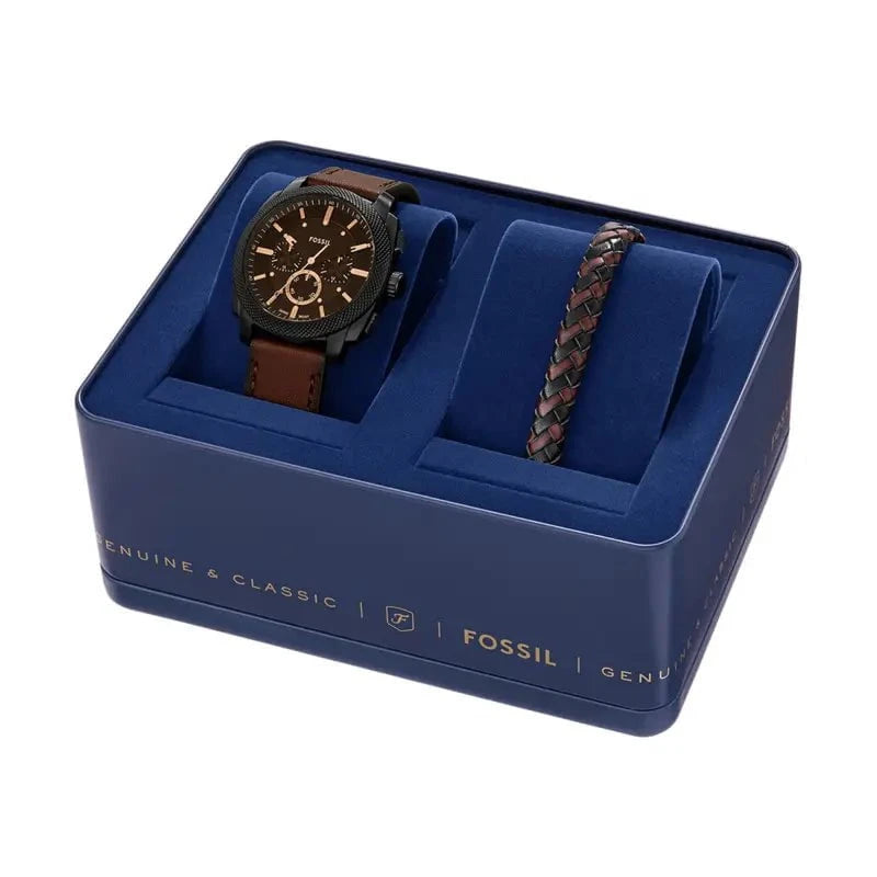 FOSSIL Montre FOSSIL Homme Machine Coffret Montre et Bijoux FS6102SET