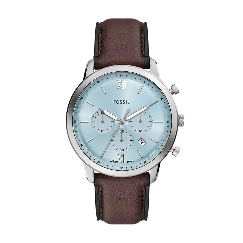 FOSSIL Montre FOSSIL Homme Neutra Chronographe en Cuir Marron FS6109