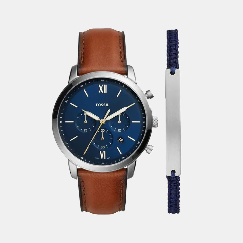 FOSSIL Montre FOSSIL Homme Neutra Coffret Montre et Bijoux Chronographe FS5708SET