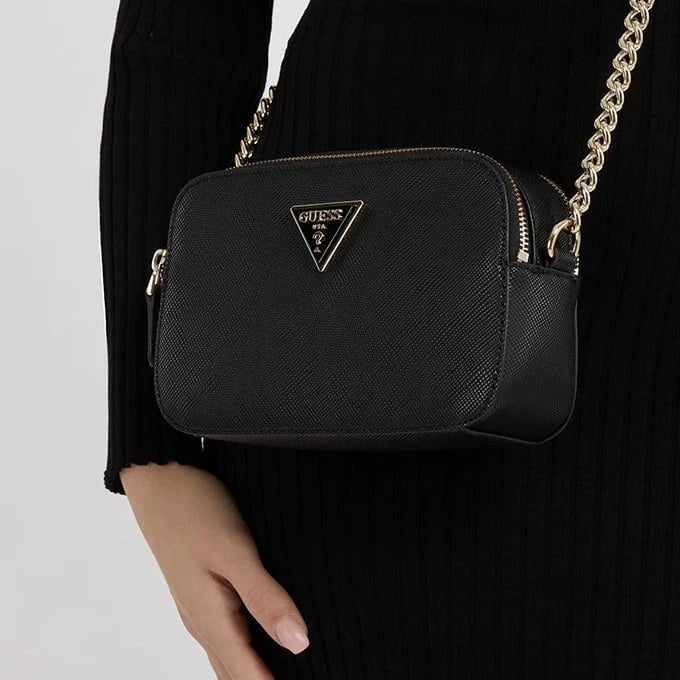 GUESS MAROQUINERIE Mini Sac Bandoulière GUESS Noelle Saffiano HWZG7879140BLA