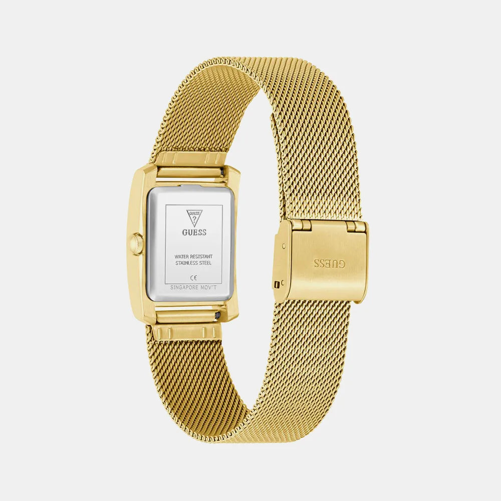 GUESS Montre GUESS Femme BONNET en Acier Milanais Doré GW0997L2