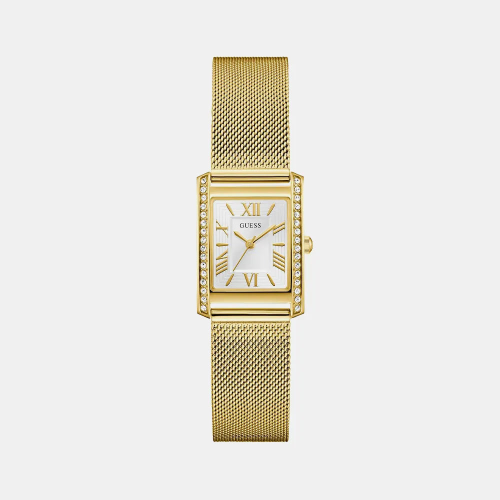 GUESS Montre GUESS Femme BONNET en Acier Milanais Doré GW0997L2