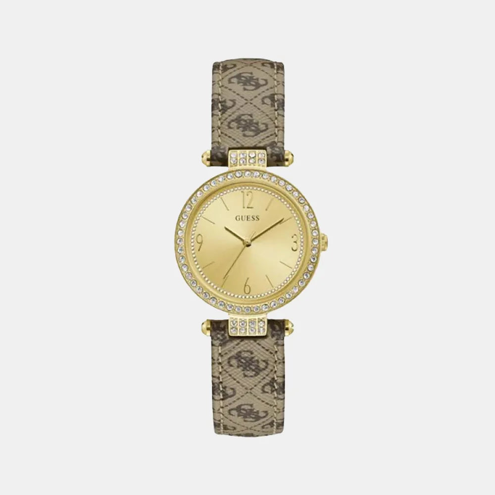 GUESS Montre GUESS Femme Terrace en Cuir Marron W1230L2