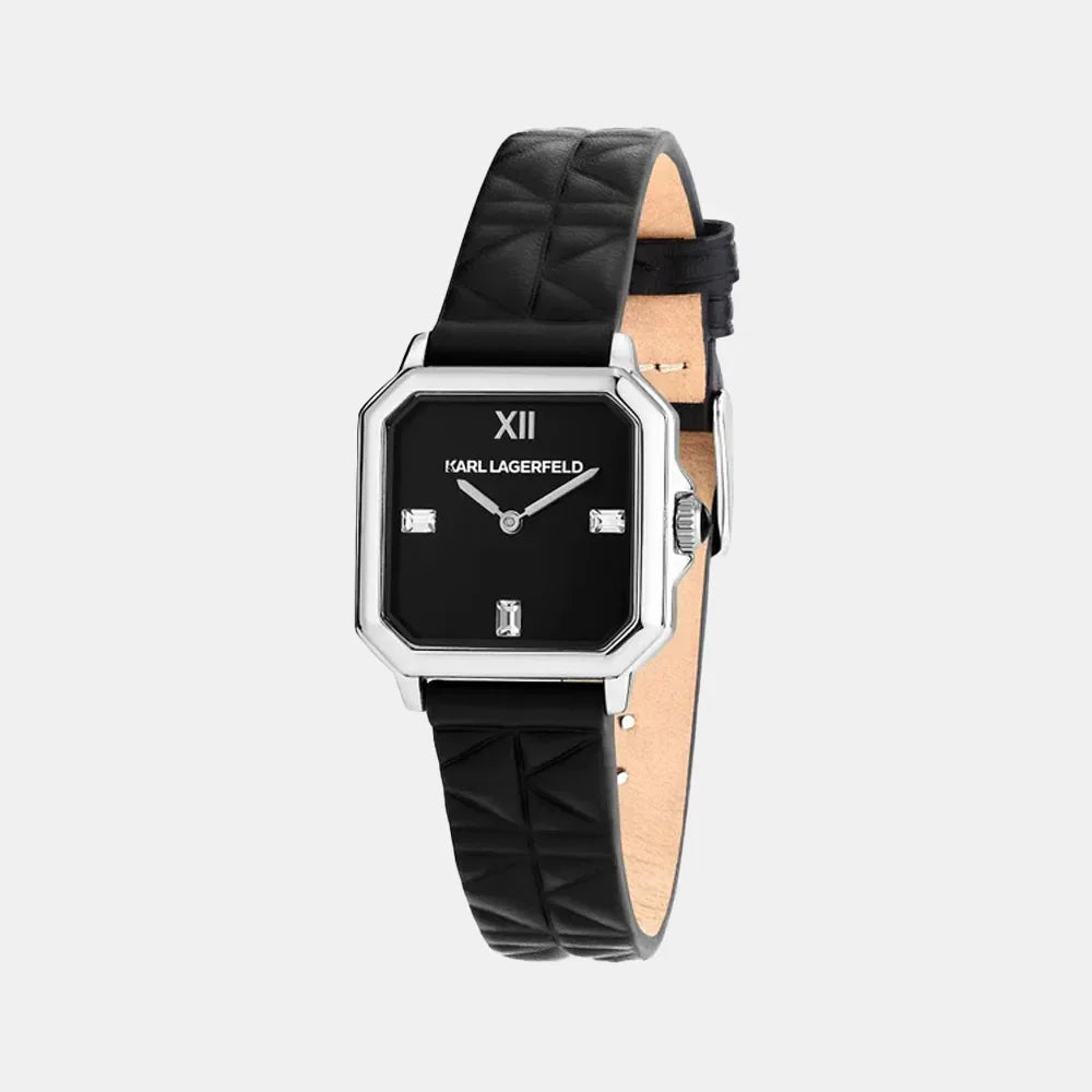 KARL LAGERFELD Montre KARL LAGERFELD Femme Square en Cuir Noir 51102502