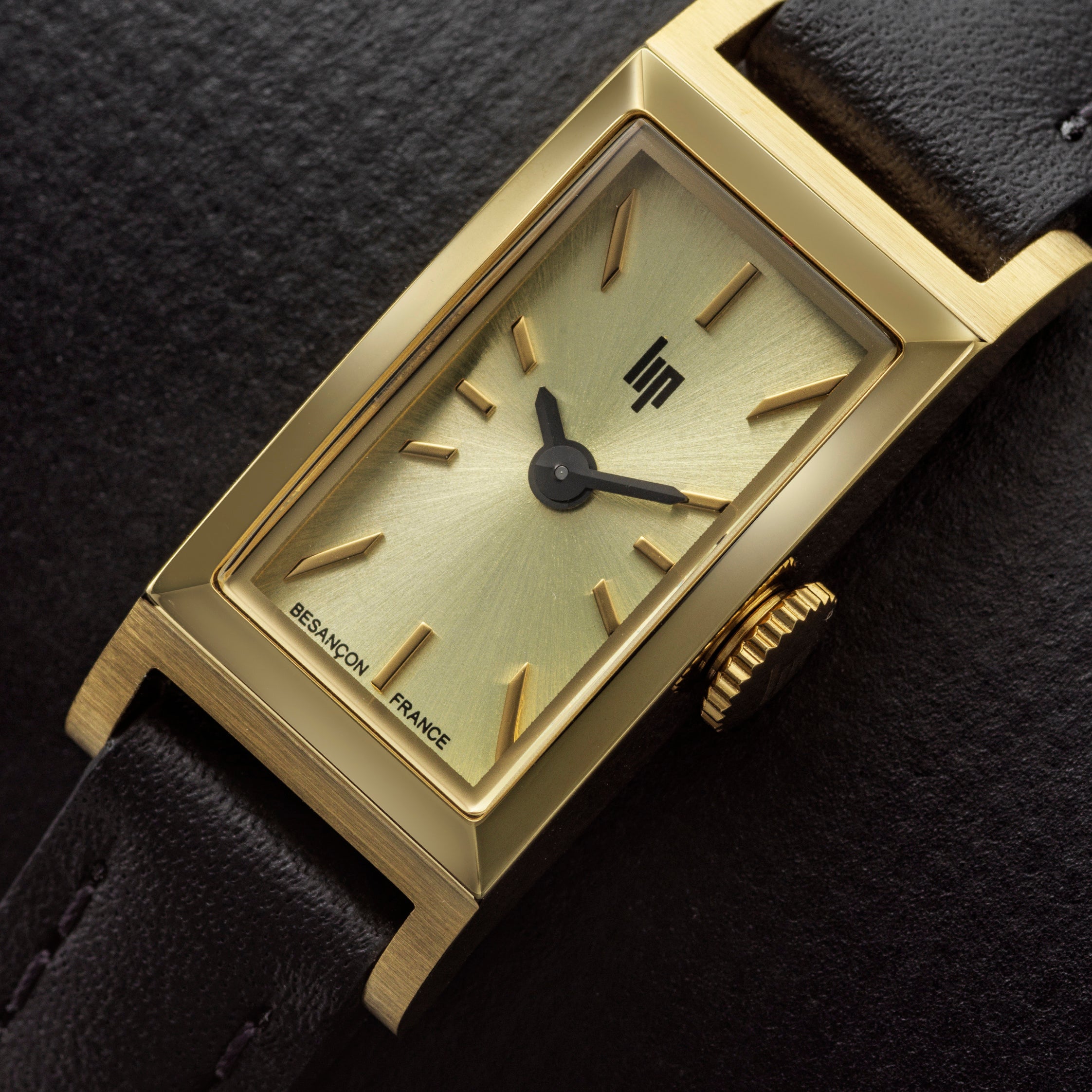 LIP Montre LIP Femme Churchill en Cuir Noir 671932