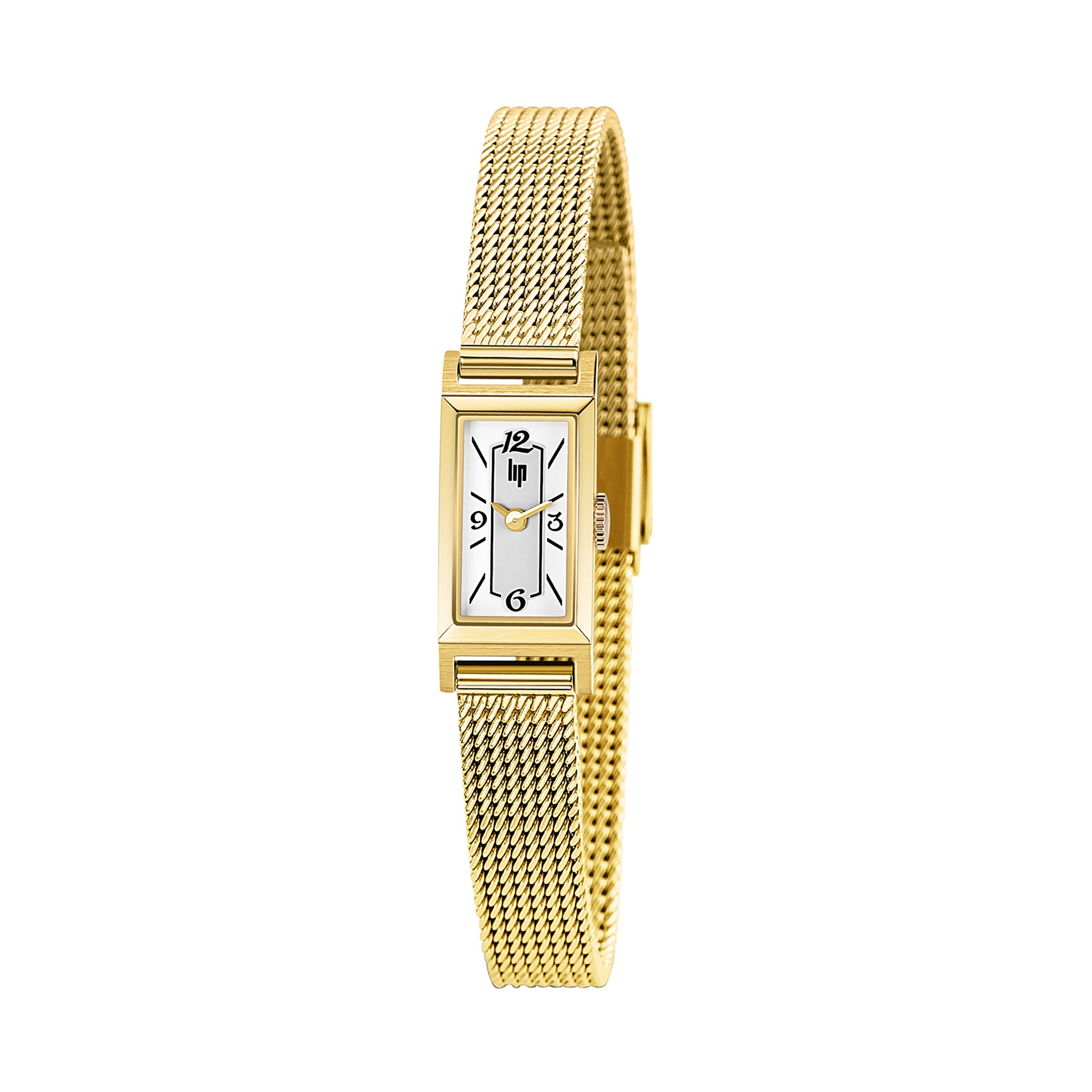 LIP Montre LIP Femme Churchill T13 en Acier Milanais Doré 671226