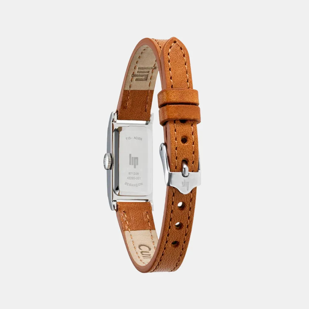 LIP Montre LIP Femme Churchill T13 en Cuir Marron 671206