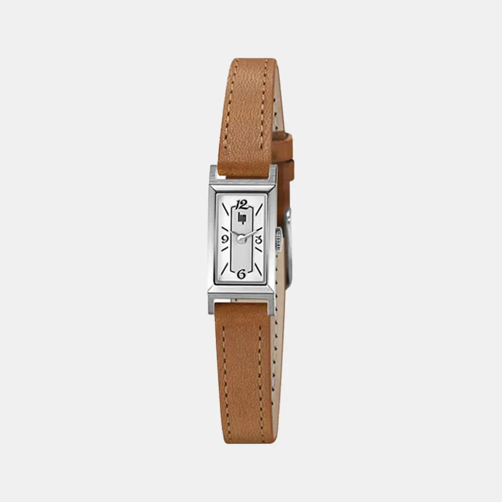 LIP Montre LIP Femme Churchill T13 en Cuir Marron 671206